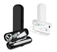 TSKER 2 x Travel Case Electric Toothbrush, Electric Toothbrush Travel Case with Holder, for Oral B & Philips Sonicare, Black+White, Unisex