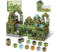 TSKER Magnetic Building Blocks, 130 Pieces Magnetic Toy, Magnetic Blocks Building Fantasy World - Military Camp, STEM Montessori Sensory Toy, Suitable Gift for Children from 3 4 5 6 7 8 9 10 Years