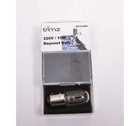 TSL 1 Sewing Machine Bulb - 15W 220-240V Double Contact Bayonet Base (BA15d) - Compatible with Singer, Brother, Janome, Kenmore, Bernina, Jones & Vintage Sewing Machines - Clear Bright Light