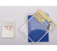 TSL 10 x Flat Shank Sewing Machine Needles Nr.70, Metal, Silver, 4 x 0.1 x 0.1 cm