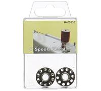 TSL 2 Metal Sewing Machine Spools, Silver, 2 x 1.5 x 2 cm