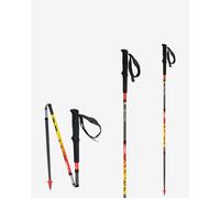 TSL Outdoor Trail Carbon 4 Fire Ultra Mid Short poles red black yellow pair - 130