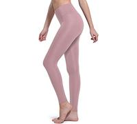 TSLA High Waist Yoga Pants Trousers, Tummy Control Leggings, Non See-Through 4 Way Stretch Workout Running Tights, Basic Pink Beige, XXL