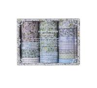 TSLBW 15 Rolls Washi Tape Sets Scrapbooking & Stamping Supplies Flower Theme Decorative Tape Multi-Patter Craft Tapes for DIY Journal Craft Gift Wrapping Scrapbooking (Purple)