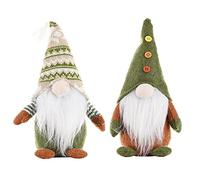 TSLBW 2 Pieces Christmas Plush Gnomes Swedish Xmas Decorations Santa Plush Ornament Tomte Knitted Faceless Doll Elf Ornaments For Home Holiday Table Fireplace Christmas Decorations Gifts
