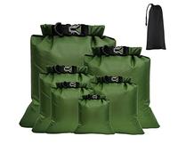 TSLBW 6-Piece Dry Bag Set, Waterproof Dry Bags for Travel, Rafting, Swimming, Snorkeling, Camping, Cycling, Fishing, Kayak Accessories, Green, Modern