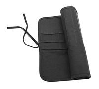 TSLBW Canvas Brush Roll-Up Bag Pockets Artist Paint Brush Roll Up Bag Holder Canvas Pouch Case Paint Brushes Case Artist Paint Brush Holder Organizers for Draw Pen Watercolor Oil Brushes (Black)