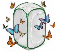 TSLBW Insect Butterfly Habitat Cage Caterpillar to Butterfly Kit Large Butterflies Net Collapsible Pop-up Insect Monarch Net Butterflies House for Kids, 40 * 40 * 60cm