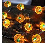 TSLBW Pumpkin String Lights Thanksgiving Halloween Decoration String Lights 2 Meter 20 LED Light Fall Garland Indoor Outdoor Decor Autumn Decoration