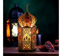TSLBW Ramadan Decorations Eid Crafts Night Light Decorations Table Lamp Wooden Night Lights Lantern for Home Festival Party Ramadan Mubarak Party Decorations