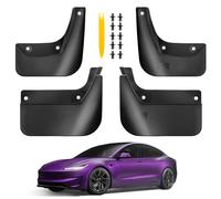 TSLDRV 2025 Upgrade Mud Flaps for Tesla Model 3 Highland 2024 2025 [No Drilling/Tape Install] Splash Guards Fenders All Weather Mudflaps for Tesla Model 3 Accessories 2024 2025