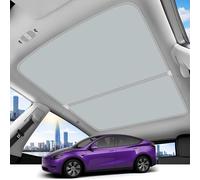 TSLDRV 2025 Upgrade Sunshade Roof for Tesla Model Y 2025-2020 [No-Gap/Sag-Free] Middle Magnetic Component Glass Roof Sunshade Heat Insulation for Tesla Model Y Accessories 2025-2020 Blue