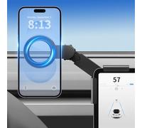 TSLDRV Magnetic Phone Mount for Tesla Model Y Juniper Model 3 Highland Cybertruck for MagSafe【Strongest Magnet Power】 Screen Phone Mount for Tesla Model Y/3/Cybertruck Accessories Matte