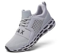 TSlODFO Women's Running Sneakers Athletic Walking Shoes, G15 Light Grey, 7 UK
