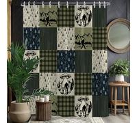 TSLOVER Bigfoot Shower Curtain,Cabin Bathroom Curtains,Rustic Waterproof Polyester Fabric Bath Curtain Decor,72x72 Inches