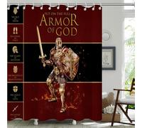TSLOVER Christian Armor of God Shower Curtains,Funny Bathroom Curtain,Shower Curtains for Bathroom,Bath Curtain,72x72 Inches