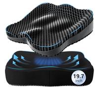 Extra Thicker Gel Seat Cushion for Long Sitting, Pressure Relief Seat Cushion, Chair Cushion for Back Pain, Egg Cushion for Car, Desk Chair, Wheelchair Cushion, Office Chair Black,50CM