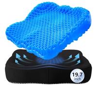 Tsmertor Extra Thicker Gel Seat Cushion for Long Sitting, Pressure Relief Seat Cushion, Chair Cushion for Back Pain, Egg Cushion for Car, Desk Chair Wheelchair Office Chair Blue,50CM