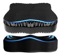 Tsmertor Gel Seat Cushion, 2025 Gel Cushion for Long Sitting, Ergonomics Chair Seat Pad Honeycomb Office Chair Soft Sitter Desk Chair Coccyx Sciatica Cushion Wheelchair Car Seat Cushion