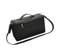 TSMORY 120 Slots Leather Marker Case with Shoulder Strap Large Capacity Multi-Layer Markers Holder Carrying Bag for Paint Brush