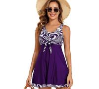 TSMORY 2Pieces Flexible Swimwear Set Perfect for Freedoms of Movement with Boy Shorts Suitable for Active Water Sports Training One-piece Swimsuit