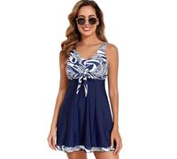 TSMORY 2Pieces Flexible Swimwear Set Perfect for Freedoms of Movement with Boy Shorts Suitable for Active Water Sports Training One-piece Swimsuit