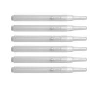 TSMORY 6Pcs Clear Empty Brush Pen Refillable Acrylics Marker Paint for Painting on Paper Wood Fabric Canvas Student Writing Tool
