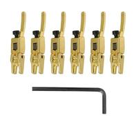TSMORY 6Pcs Electric Guitar Tremolo Bridge Saddles Electric Guitar Metal Locked String Saddles Roller Bridge Tremolo Saddles