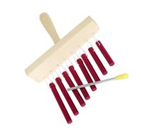 TSMORY 8 Note Portable Winds Chimes Instrument with Wood Handle Musical Chimes for Musical Practice and Stage