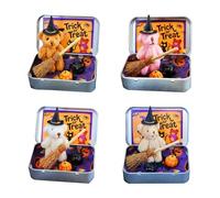 TSMORY Adorable Wizard Bear Halloween Decoration Set Includes Plush Pumpkin Cleaning Stick Cozy Blanket Party Gift Concept Witch Themed Party Supplies