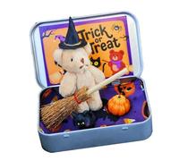TSMORY Adorable Wizard Bear Halloween Decoration Set Includes Plush Pumpkin Cleaning Stick Cozy Blanket Party Gift Concept Witch Themed Party Supplies