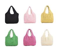 TSMORY Beautiful Shoulder Bag Shopping Bag Handbag Bag Pleated Cloud Bag Canvas Bag All-match for Street Strolling