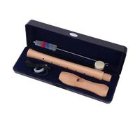 TSMORY C 8 Hole Descant Soprano Recorder with Rod German Kids Music Flute Instrument Descant Wood