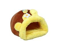 TSMORY Cartoon House for Chinchilla Guinea Habitat Bed House for Squirrel Jar Shape Cave Cozy Small Pet Bed