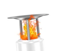 TSMORY Compact and Thin Firepit Heat Divertor Enhances Warmth Spread Ideal for Backpacking and Excursions Portable Heat Divertor Compact Heat Divertor Boosts