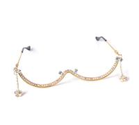 TSMORY Crystal-Embellished Eyewear Frame with Ergonomic Design Metal Build for Work or Social Trendy Metal Glasses for Adults