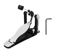 TSMORY Double Chain Bass Drum Pedal Adjustable Nonslip Base Drumming Accessory Metal Texture for Drums Electric