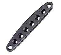 TSMORY Guitar String Through Plate Mounting Ferrules Zincs Alloy Guitar String Thru Body Plate Electric Bass Guitar Parts