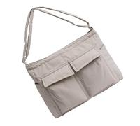 TSMORY Lightweight Canvas Crossbody Bag Solid Color Design Practical Shoulder Carryall Spacious Interior For Daily Essential