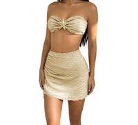 TSMORY Long Lasting Polyester Fabric Swimsuit Outfit Three Piece Set with Sheer Fine Tailoring Swimming Skirt for Water Tasks Comfortable Swimsuit