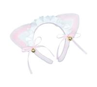 TSMORY Maid Lace Hairhoop Plush Cat Ear Bowknot Headband Cosplay Costume Halloween Party Headdress Women Anime Headwear