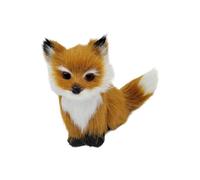 TSMORY Miniature Simulated Foxes Plushie Portable Animal Figurine Pendant Decorative Accent for Gifts and Home Use Handmade Foxes Plush Toy