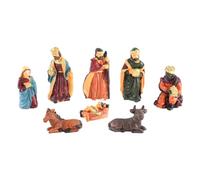 TSMORY Nativity Scene Figures Resin Statue Holy Family Artwork Religious for Shelf Fireplaces Christmas Decoration Christians