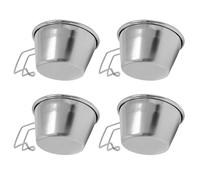 TSMORY Pack of 4 Multipurpose Stainless Steel 50ML Coffee Cup Dining Solution Hiking for Outdoor Activity Portable Stainless Steel Drink
