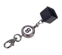 TSMORY Portable Retractable Billiards Pool Cue Chalk Holder Drawing Keys Chain Pool Cue Chalk Holder