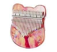 TSMORY Profession 17/21 Keys Thumb Piano with Study Instruction & Tune Hammer Acrylic Finger Piano for Kid