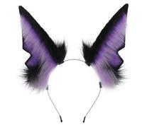 TSMORY Realistic Wolf Ear Hair Hoop Woman Music Festivals Makeup Headband for Easter Carnivals Cosplay Hair Accessories