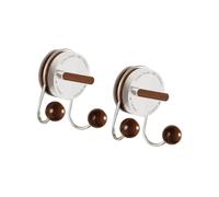 TSMORY Rustproof Suction Cup Hooks Duals Spherical Designs Stainless Steel Coat Clothes Hanger for Smooth Surfaces High Capacity Suction Hooks