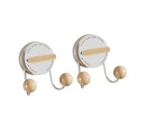 TSMORY Rustproof Suction Cup Hooks Duals Spherical Designs Stainless Steel Coat Clothes Hanger for Smooth Surfaces High Capacity Suction Hooks