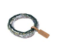 TSMORY Set of 4 Rainbow Effect Glass Jewelry Adjustable Bracelets Premium Craftsmanship Lightweight Comfort Fit Accessory Color Changing Coated Glass Set